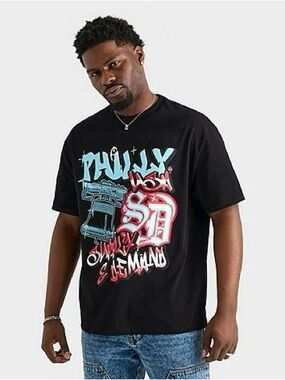 Supply and Demand Philly USA tee in black